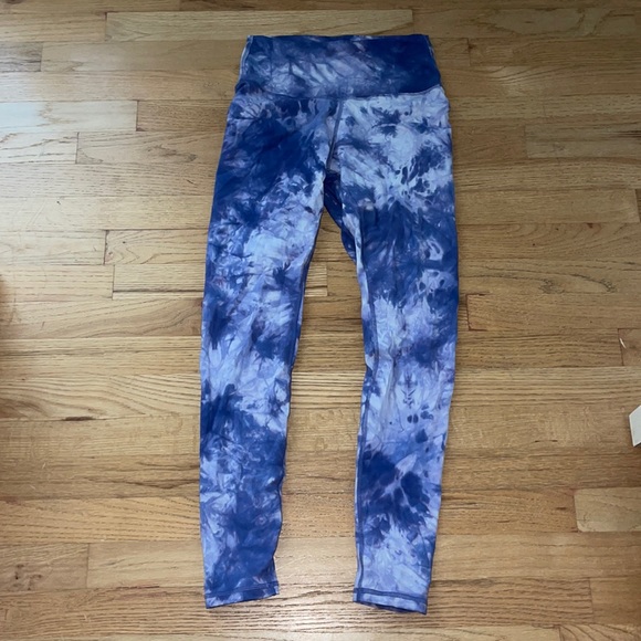 colorfulkoala Pants - Blue tie dye colorful koala leggings medium